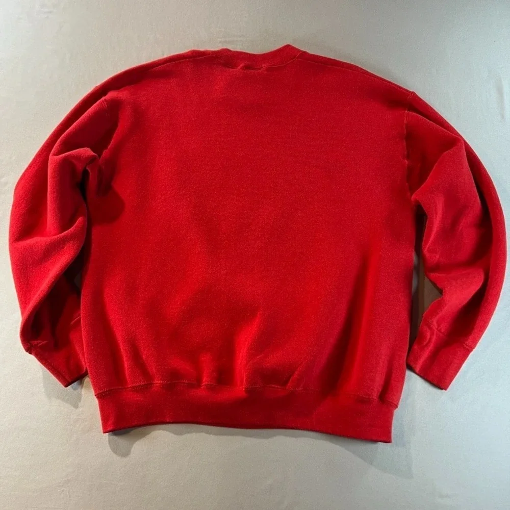 VTG 1997 Looney Tunes Tweety Kiss This Christmas Sweatshirt Red Large Warner Bro